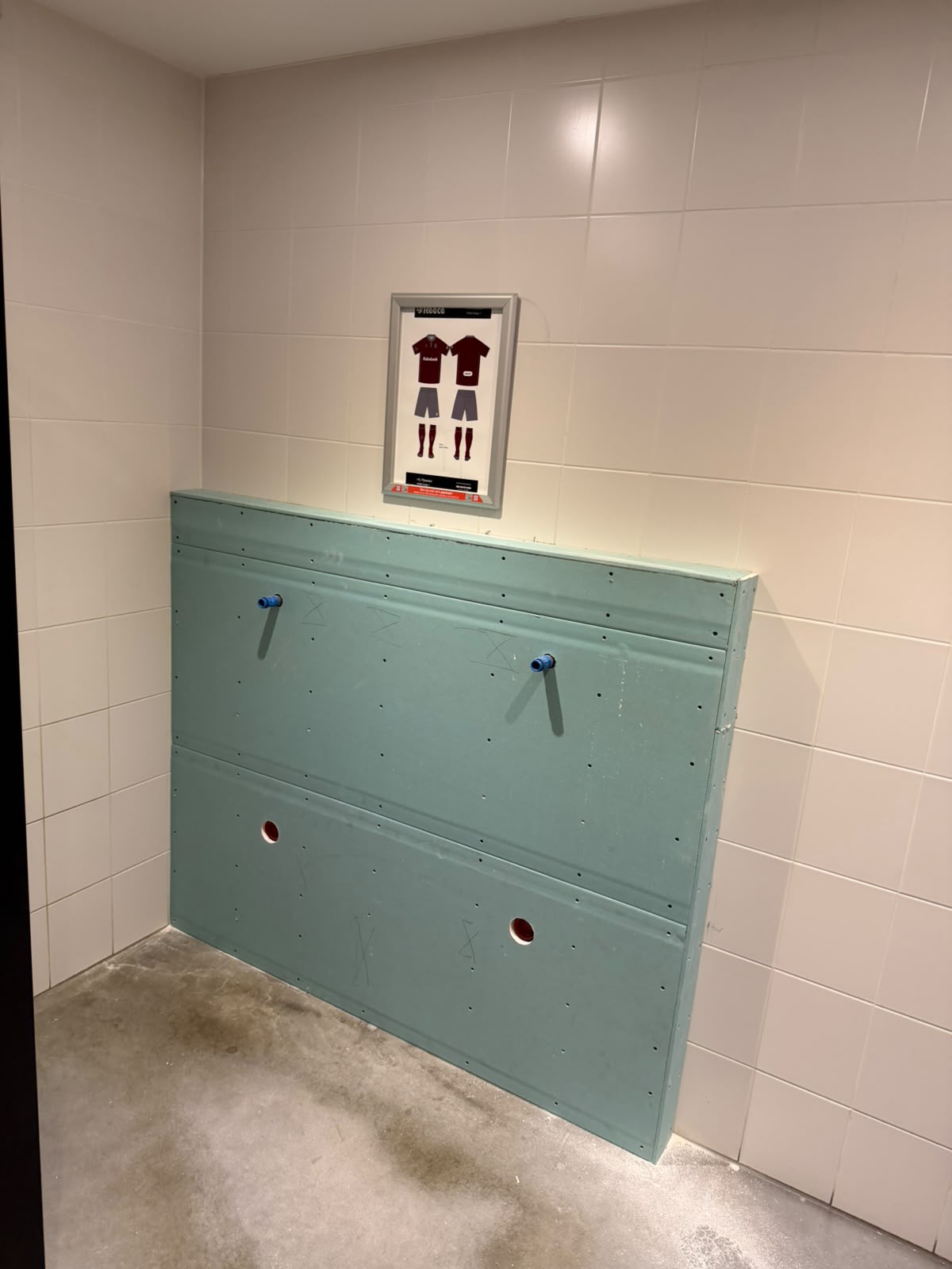 Sanitair plaatsen, werkfoto 3