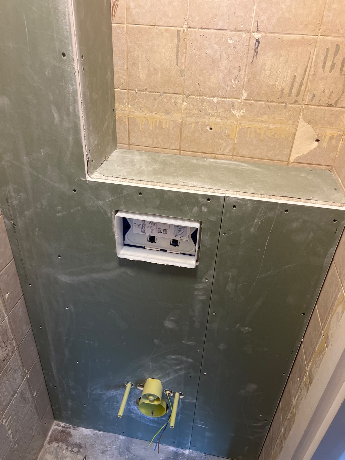 Sanitair plaatsen, werkfoto 5